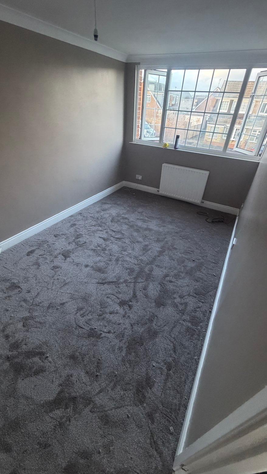Luxury twist carpet installation in West Yorkshire living room